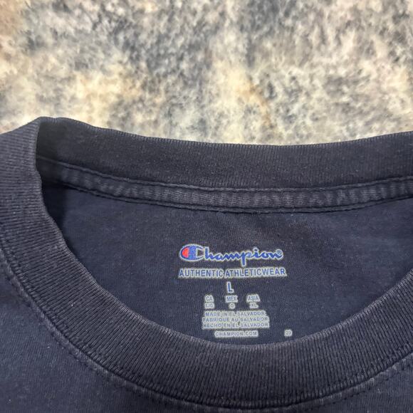 Navy Auburn Champion Shirt Size L - Picture 3 of 5